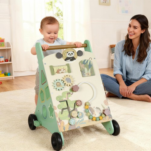 Wooden baby walker with - wooden,