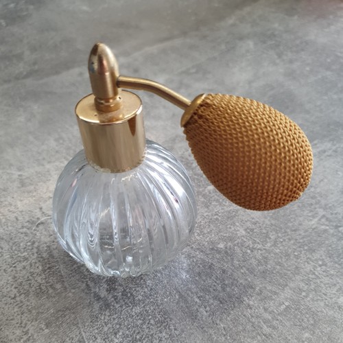 Vintage ribbed glass - ribbed, perfume