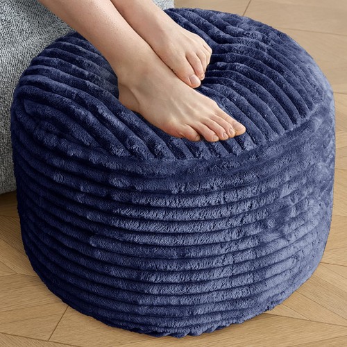 Stuffed round ottoman - stuffed, ottoman,corduroy