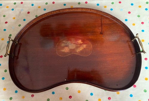 Antique mahogany kidney shaped - mahogany,