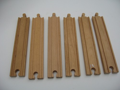 Six long straight wooden - wooden, train