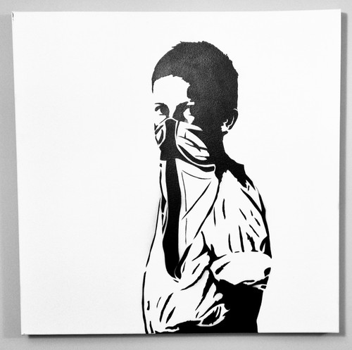 Hand sprayed canvas dolk - canvas!,
