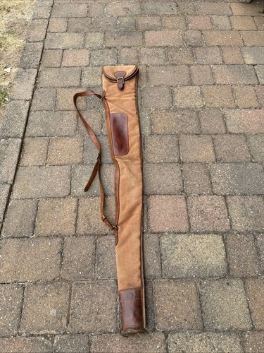 Tan canvas leather shotgun - canvas,