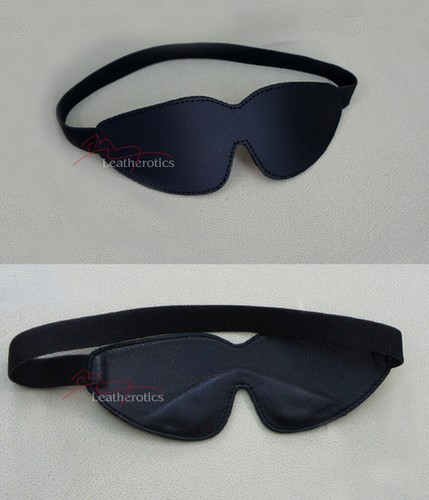 Real leather blindfold padded - real,