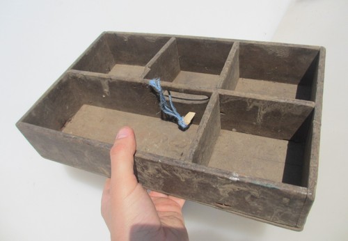 Antique wooden cutlery tray - wooden,