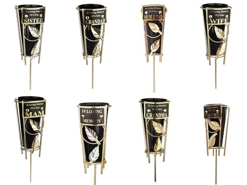 Loving memory grave pots - memory,