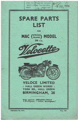 Velocette 350cc mac spring - 350cc, (spring