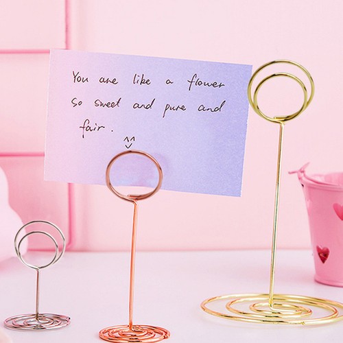Gold metal peacock place card - gold,