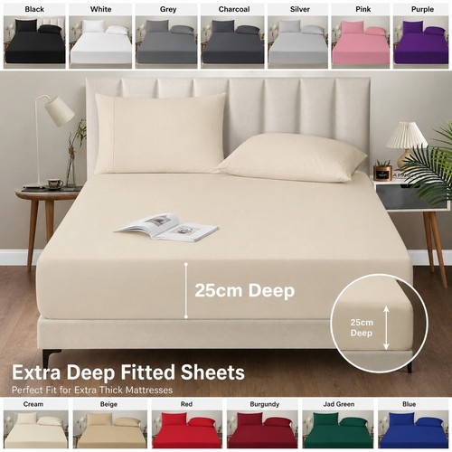 Extra deep 25cm fitted sheet - fitted,