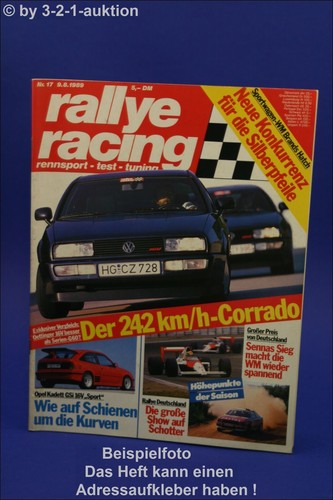 Rally racing vw corrado - rally, 17/89