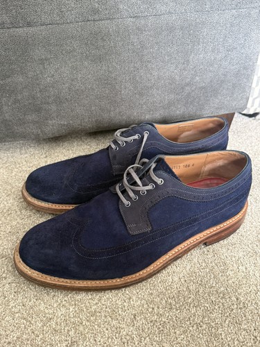 Grenson navy blue suede - navy,