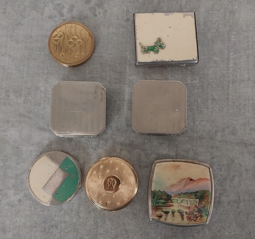 Lot ladies vintage powder - lot, 7