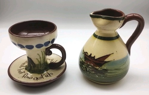 Candlestick jug mottoware - candlestick,