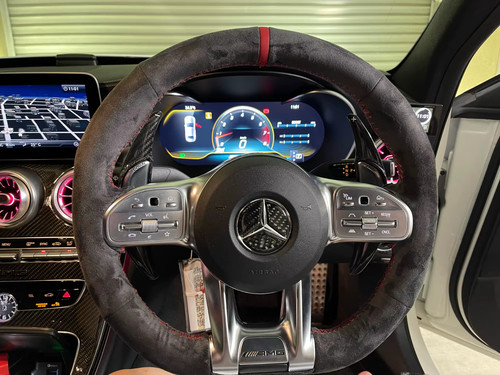 Leather steering wheel - steering,