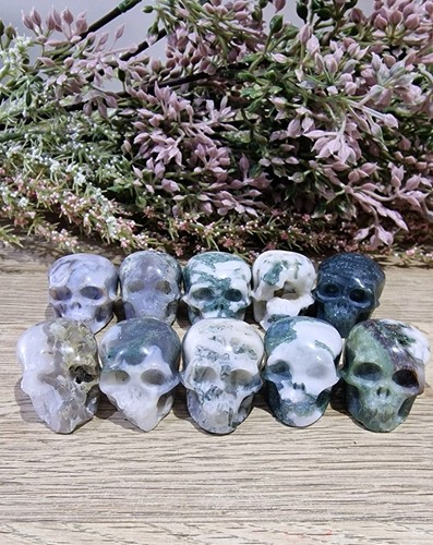 Moss agate crystal - moss, mini