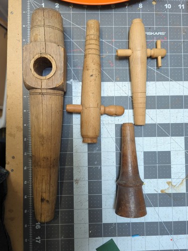 Antique wooden barrel spigots - antique,