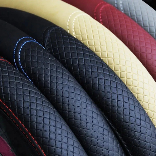 Universal leather car steering - universal,