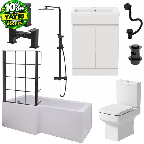 Complete bathroom suite black - complete,