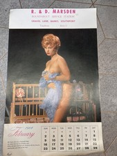 Vintage Pin Up Calendar Print