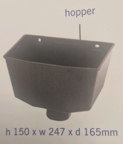 Kayflow downpipe hopper black - kayflow,