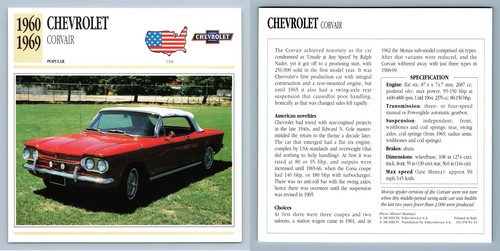 Chevrolet corvair 1960 69 - -,