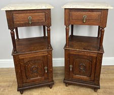 Pair of Bedside Tables Antique