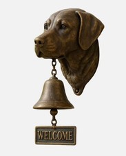 Funny Dog Head Bell Chill Chime Decor Resin Animal Dog Welcome Doorbell