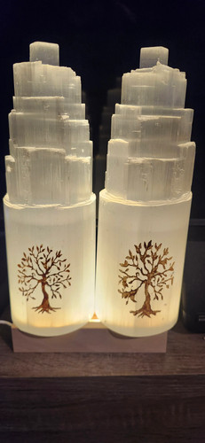 Tree life selenite lamp 10 - lamp!,