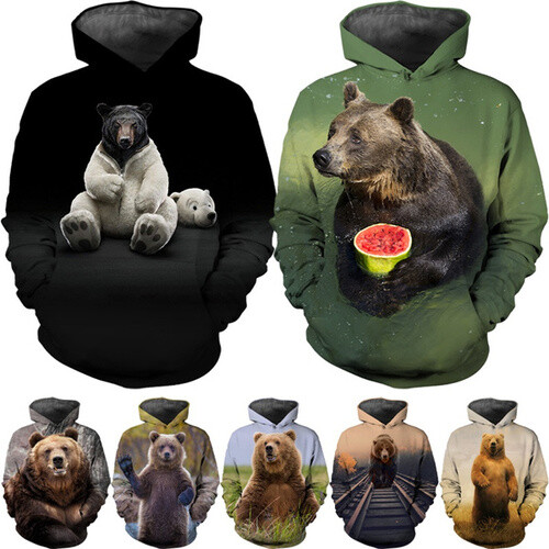 Animal bear unisex tops - bear,