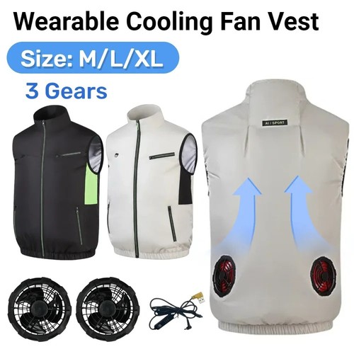 Cooling vest ice fan - fan, heat