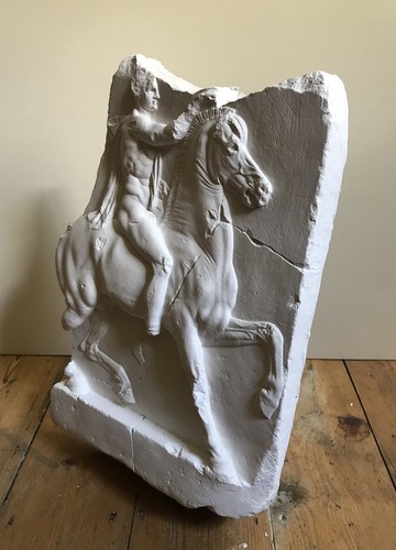 Greek horseman plaster cast - plaster,