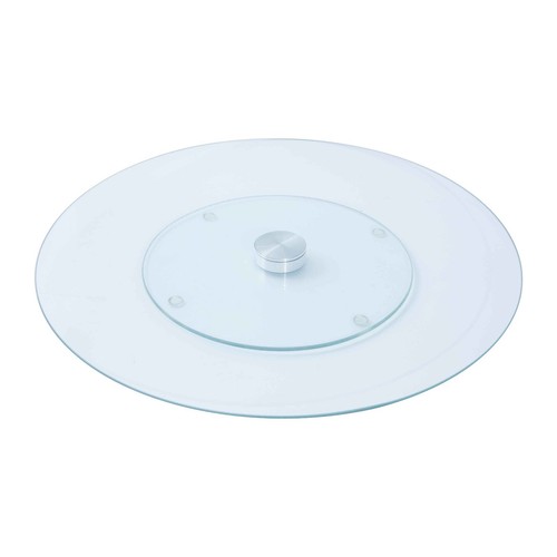 Glass lazy susan turntable - glass,