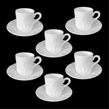 WEDGWOOD COUNTRYWARE SET OF 6 x COFFEE CUPS & SAUCERS
