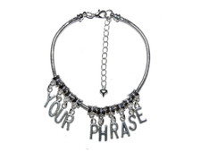 Custom Hotwife Choose 'YOUR PHRASE' Euro Anklet Ankle Chain Slut Wife Jewellery