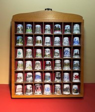 Birch Wall Thimble Display