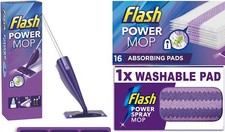 Flash Power Mop Starter Kit Dual Spray Mop For Any Type of Floor OR Refill Pads