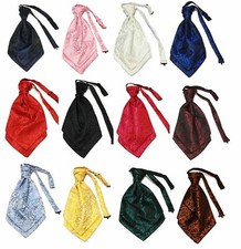 Men Satin Ruche Paisley Swirl