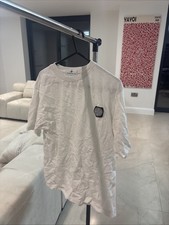 Mens White stone Island T