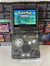 Gameboy Advance SP Clear Black With IPS V5 Screen + 950mha Battery Mod