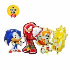 Sonic Set Of 4 Balloons Birthday Kids Party Decor Knuckles Tails Super Sonic