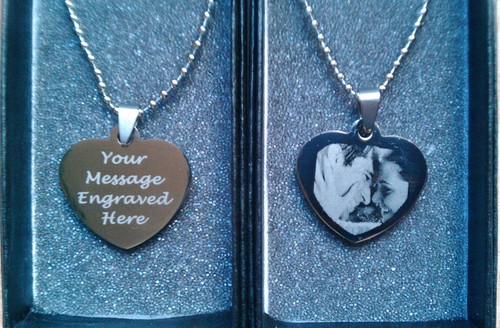 Personalised engraved heart - personalised,