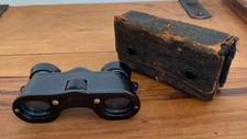 RARE VINTAGE KERSHAW WIDE ANGLE OPERA RACING BINOCULARS IN ORIGINAL CASE BLACK