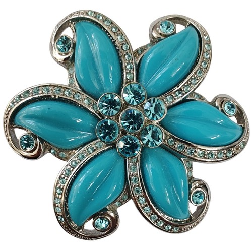 Brooch pin turquoise - brooch,