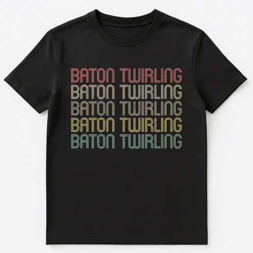 Retro style baton twirling - retro,
