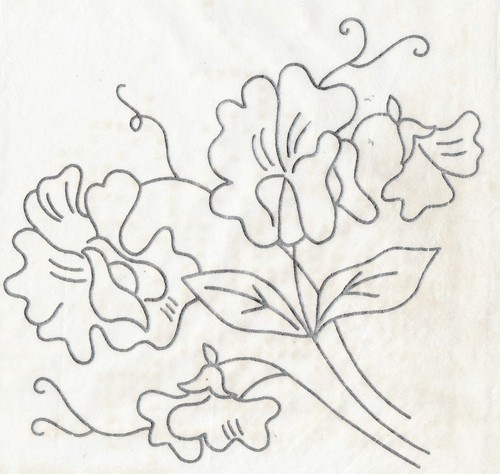 Vintage embroidery transfer - vintage,
