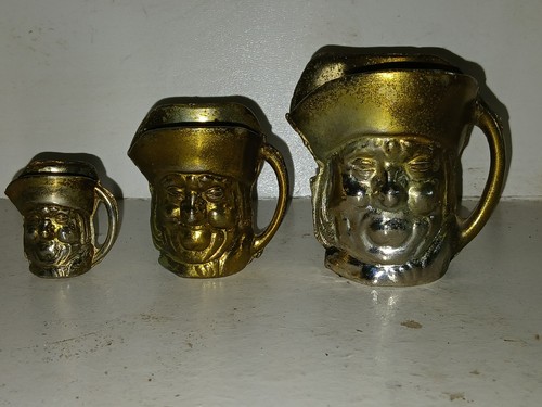 Set vintage brass toby - brass,