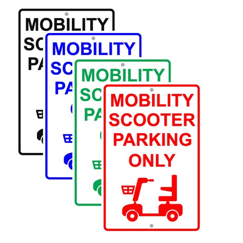 Mobility scooter parking only - parking,