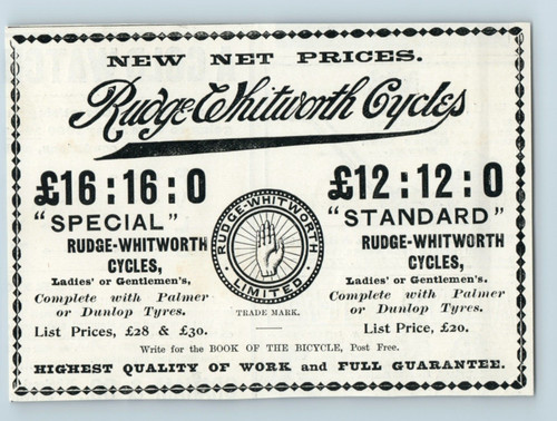 1897 paper advert rudge - paper,