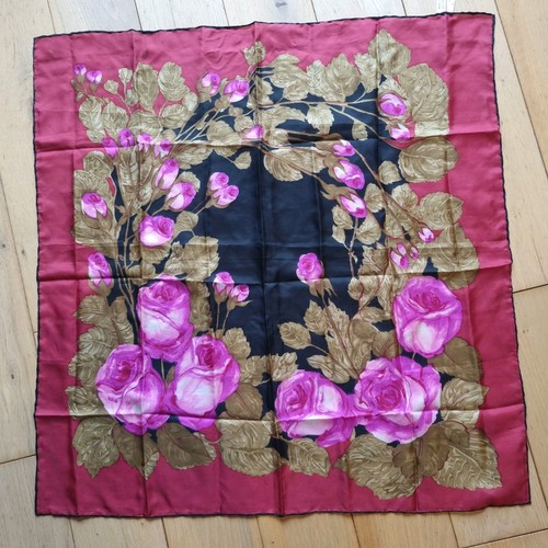 Aldbrook silk scarf roses 26in - scarf,