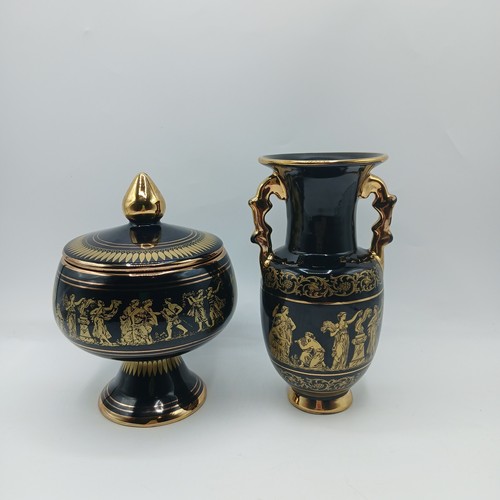 Vintage greek black - greek, 24k